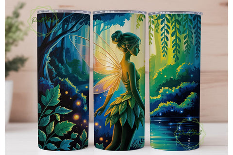 Ethereal Forest Fairy 20oz Tumbler Wrap Sublimation PixelChick 