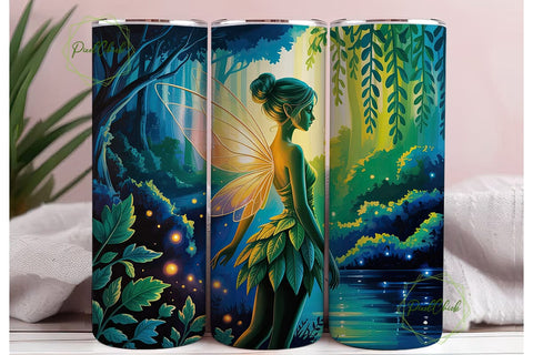 Ethereal Forest Fairy 20oz Tumbler Wrap Sublimation PixelChick 