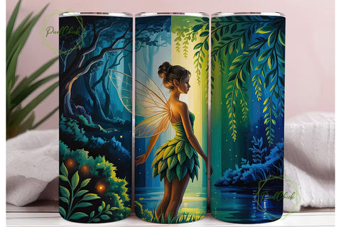 Ethereal Forest Fairy 20oz Tumbler Wrap Sublimation PixelChick 