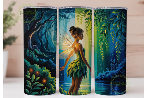 Ethereal Forest Fairy 20oz Tumbler Wrap Sublimation PixelChick 