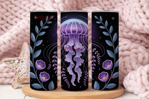 Ethereal Jellyfish 20oz Tumbler Wrap Sublimation DesignSVG 