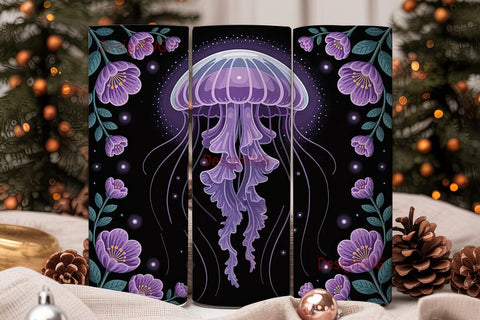 Ethereal Jellyfish 20oz Tumbler Wrap Sublimation DesignSVG 