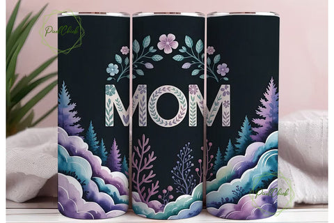 Ethereal Mom Tumbler Wrap PNG Sublimation PixelChick 