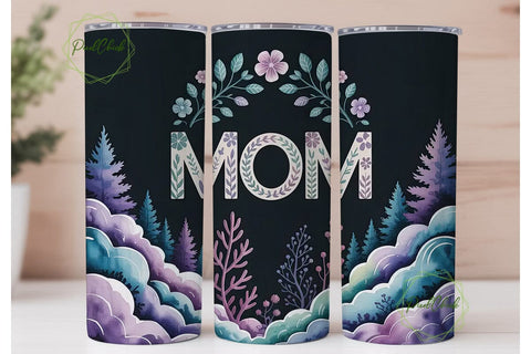 Ethereal Mom Tumbler Wrap PNG Sublimation PixelChick 