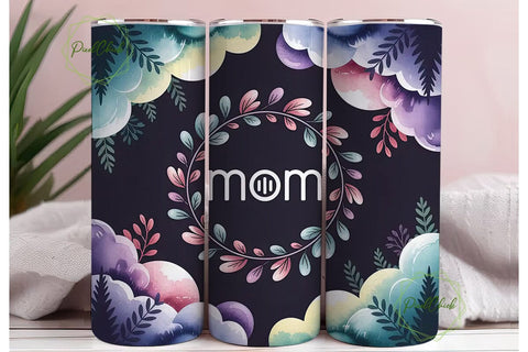 Ethereal Mom Tumbler Wrap PNG Sublimation PixelChick 