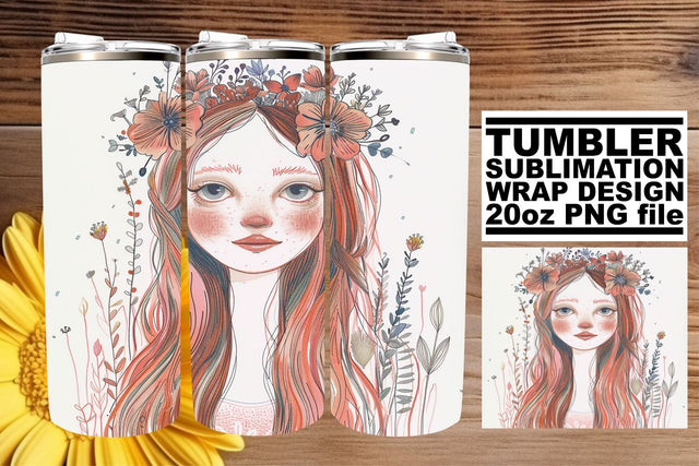 Ethereal Portrait Art Tumbler Design - Sublimation 20oz Sublimation afrosvg 