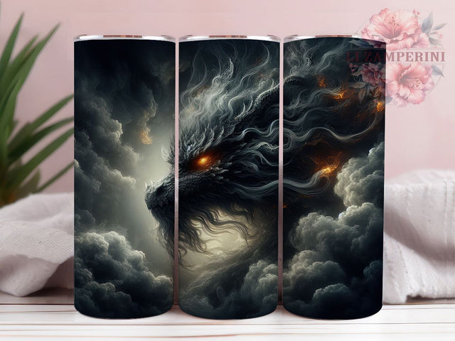 Ethereal Sky Cloud Dragon Tumbler, Dragon In The Sky Wrap, 20oz Tumbler Sublimation, Fantasy Sky Dragon Design, Mystical Cloud Dragon Art, Soaring Dragon Tumbler, Ethereal Dragon Wrap Sublimation Li Zamperini 