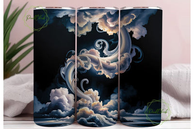 Ethereal Smoke Cloud 20oz Tumbler Wrap Sublimation PixelChick 
