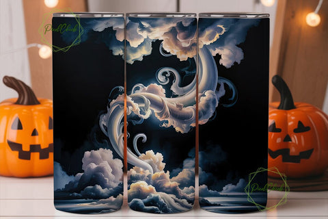 Ethereal Smoke Cloud 20oz Tumbler Wrap Sublimation PixelChick 