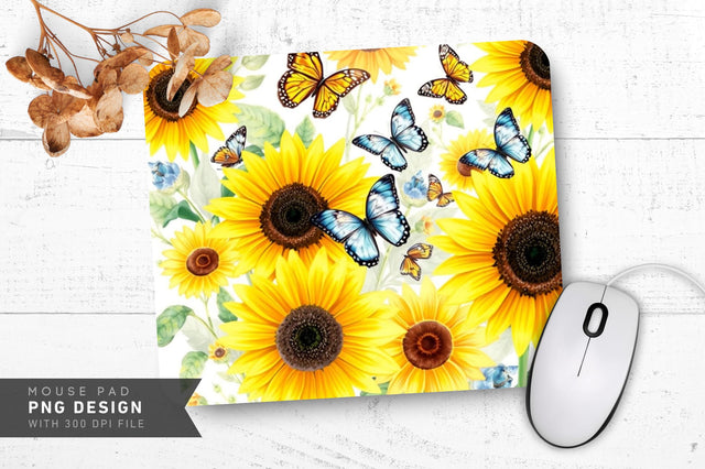 Ethereal Sunflower Scene Mousepad Sublimation Regulrcrative 