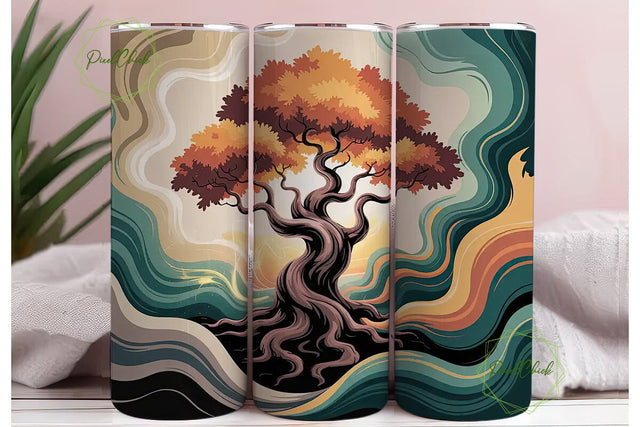 Ethereal Tree 20oz Tumbler Wrap Sublimation PixelChick 