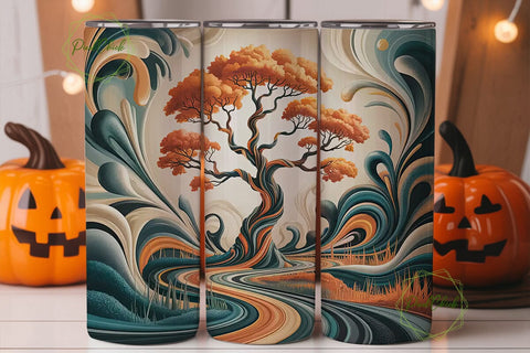Ethereal Tree 20oz Tumbler Wrap Sublimation PixelChick 
