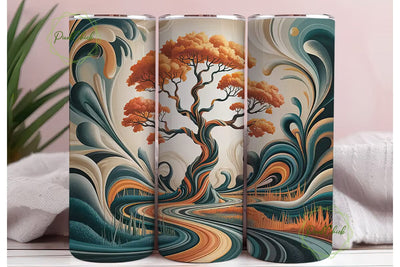 Ethereal Tree 20oz Tumbler Wrap Sublimation PixelChick 