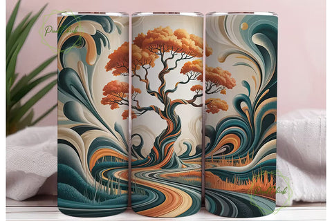Ethereal Tree 20oz Tumbler Wrap Sublimation PixelChick 