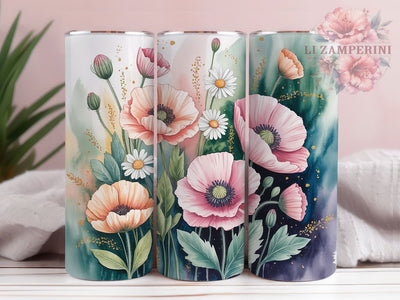 Ethereal Wildflower Garden Tumbler, Dreamy Garden Tumbler, Stylish 20oz Wrap, Sublimation Design, Trendy Gift Idea, Mystical Floral Wrap, Botanical Wildflower Tumbler Sublimation Li Zamperini 