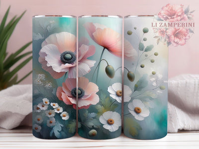 Ethereal Wildflower Garden Tumbler, Dreamy Garden Tumbler, Stylish 20oz Wrap, Sublimation Design, Trendy Gift Idea, Mystical Floral Wrap, Botanical Wildflower Tumbler Sublimation Li Zamperini 