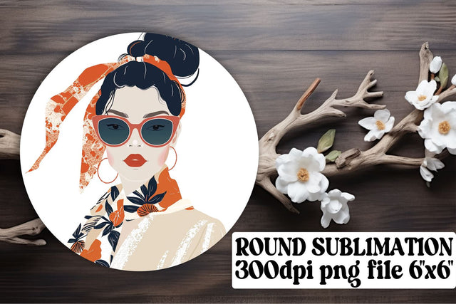 Ethereal Woman Portrait Ornament Design - Sublimation Keychain Sublimation afrosvg 