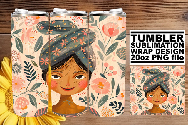 Ethereal Woman Portrait Tumbler Design - Sublimation 20oz Sublimation afrosvg 