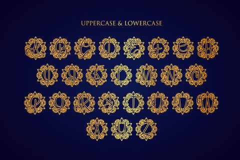 Ethnic Mandala Monogram Font Dm Letter Studio 