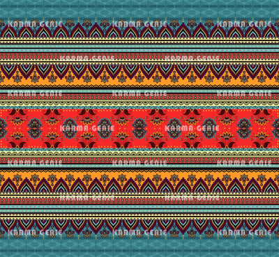 Ethnic Style Boho Patterned Wallpaper Background Digital Paper Digital Pattern Karma Genie Graphics 