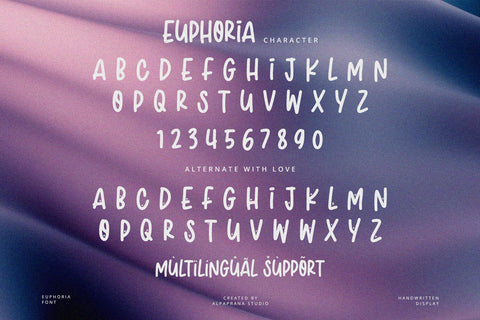 Euphoria - Display Font Font Alpaprana Studio 