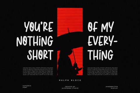 Euphoria - Display Font Font Alpaprana Studio 