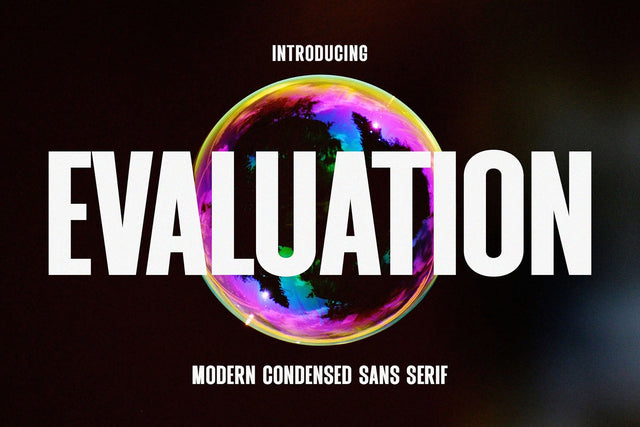 Evaluation - Modern Condensed Sans Font studioalmeera 