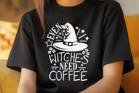 Even Witches Need Coffee| Witch Coffee SVG Cutting Files. SVG CosmosFineArt 
