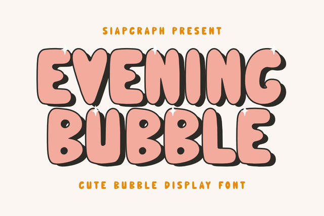 Evening Bubble - Fun Bubble Font Font Masyafi Studio 