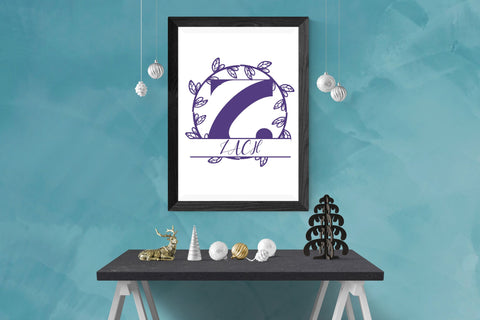 Everlaurel Split Monogram Font Dm Letter Studio 