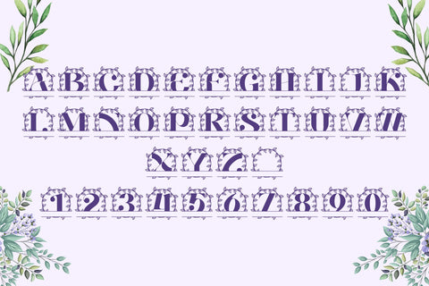 Everlaurel Split Monogram Font Dm Letter Studio 