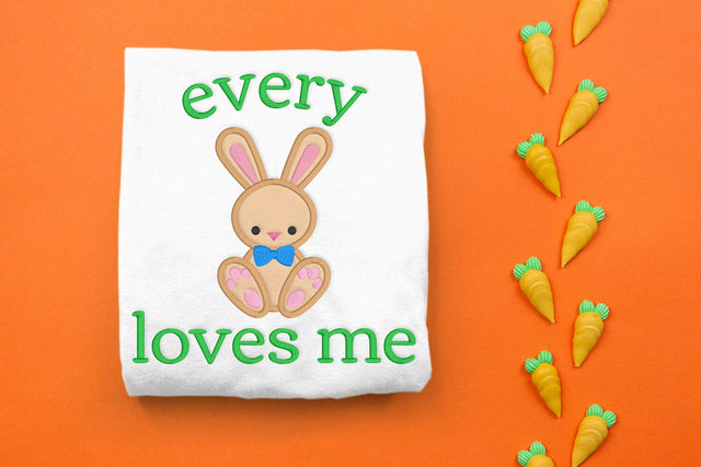 Every Bunny Loves Me Applique Embroidery Embroidery/Applique DESIGNS Designed by Geeks 