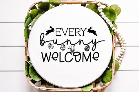Every Bunny Welcome SVG I Easter Door Sign SVG I Easter Sign SVG SVG Happy Printables Club 