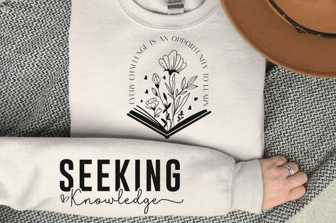 Every Challenge is an Opportunity to Learn Sleeve SVG Design, Inspirational sleeve SVG, Motivational Sleeve SVG Design, Positive Sleeve SVG SVG Regulrcrative 