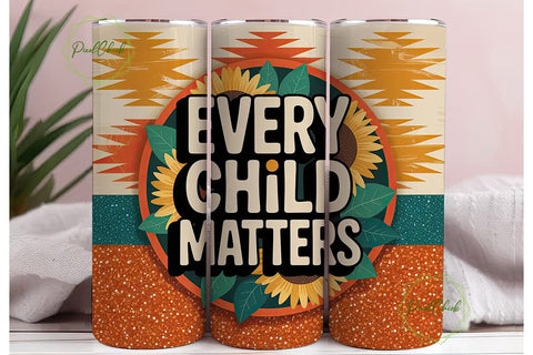 Every Child Matters 20oz Tumbler Wrap Sublimation PixelChick 