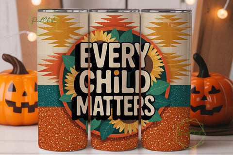 Every Child Matters 20oz Tumbler Wrap Sublimation PixelChick 