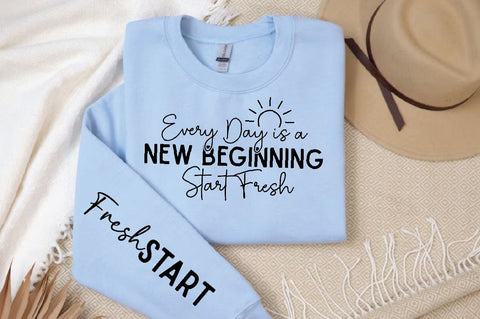 Every Day is a New Beginning Start Sleeve SVG Design, Christian Sleeve SVG, Faith SVG Design, Jesus Sleeve SVG SVG Regulrcrative 