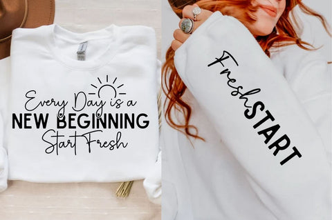 Every Day is a New Beginning Start Sleeve SVG Design, Christian Sleeve SVG, Faith SVG Design, Jesus Sleeve SVG SVG Regulrcrative 