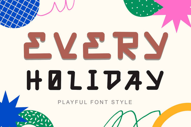 Every Holiday Font Prasetya Letter 