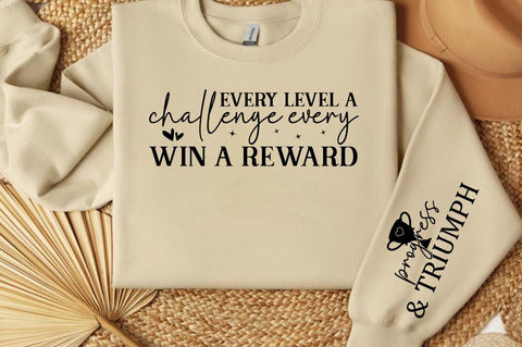 Every level a challenge every win a reward Sleeve SVG Design SVG Designangry 