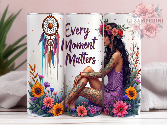 Every Moment Matters, Inspirational Tumbler, Motivational Design, 20oz Sublimation, PNG Tumbler, Positive Vibes, Life Quote Sublimation Li Zamperini 