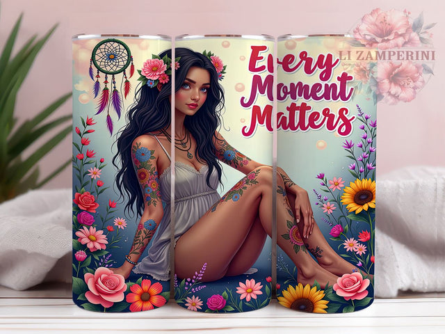 Every Moment Matters, Inspirational Tumbler, Motivational Design, 20oz Sublimation, PNG Tumbler, Positive Vibes, Life Quote Sublimation Li Zamperini 