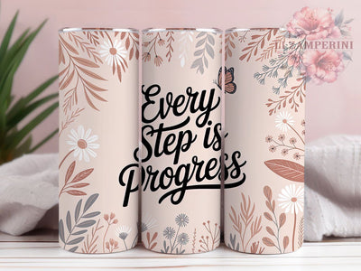 Every Step Is Progress 20oz Tumbler, Motivational Quote Wrap, 20oz Skinny Tumbler, Growth Mindset Sublimation PNG, Inspirational Walk Graphic, Whimsical Achievement Art, Bold Typography Design Sublimation Li Zamperini 