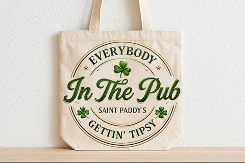 Everybody In The Pub PNG St Patrick’s Day Sublimation Design SVG BillahCrafts 