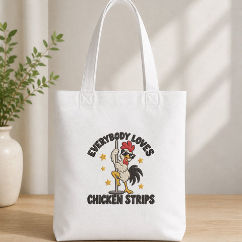 Everybody Loves Chicken Strips Embroidery Design – Funny Chicken Pole Dance Machine Embroidery File Embroidery/Applique DESIGNS PatternFeed8 