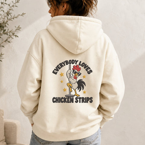 Everybody Loves Chicken Strips Embroidery Design – Funny Chicken Pole Dance Machine Embroidery File Embroidery/Applique DESIGNS PatternFeed8 