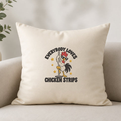 Everybody Loves Chicken Strips Embroidery Design – Funny Chicken Pole Dance Machine Embroidery File Embroidery/Applique DESIGNS PatternFeed8 