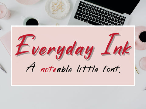 Everyday Ink Modern Handwritten Font Font Dots-A-Lot 