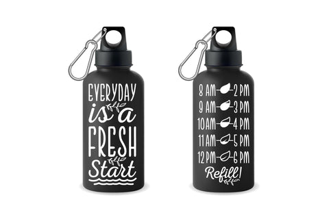Everyday is a Fresh Start - Water Tracker SVG Cut File SVG CraftLabSVG 