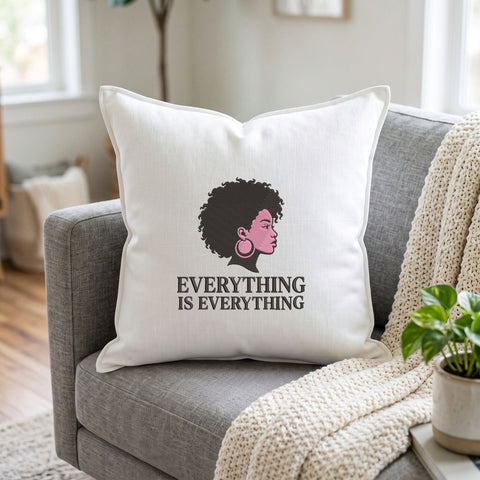 Everything Is Everything Embroidery Design – Afro Woman Silhouette Black Girl Art Machine Embroidery File Embroidery/Applique DESIGNS PatternFeed8 